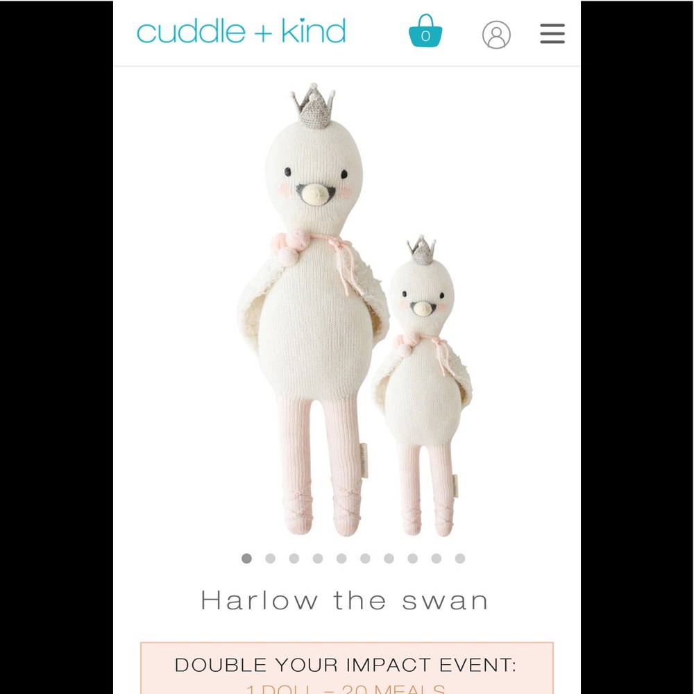 Cuddle + Kind Harlow the Swan 20 in